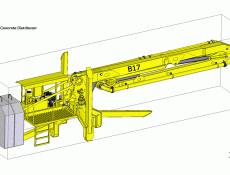 Бетонораздаточная стрела Atabey B 17 - габариты